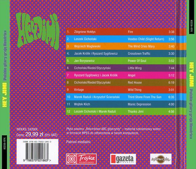 CD BACK COVER - CD BACK COVER - VARIOUS ARTISTS - Hey Jimi - Polskie Gitary Grają Hendrixa.bmp