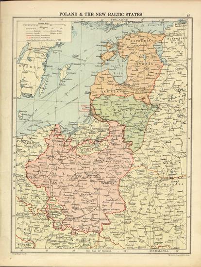 Mapy Polski z róż... - 1920_London-geographical-institute_the-peoples-atlas_1920_poland-and-the-new-baltic-states.jpg