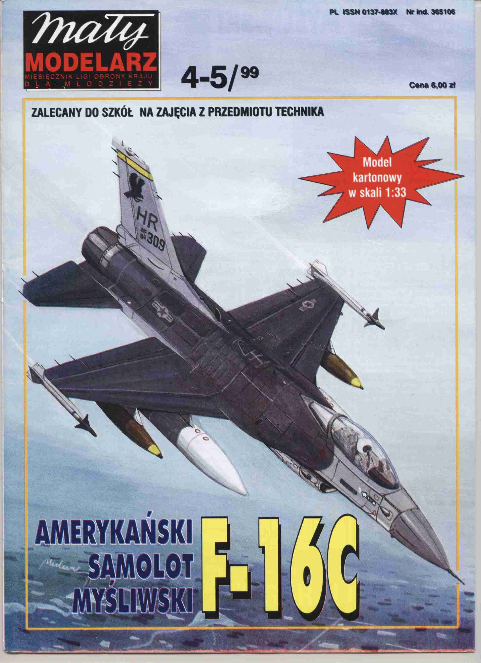 Maly Modelarz 1999.04-05 - Samolot mysliwski F-16C - 01.jpg
