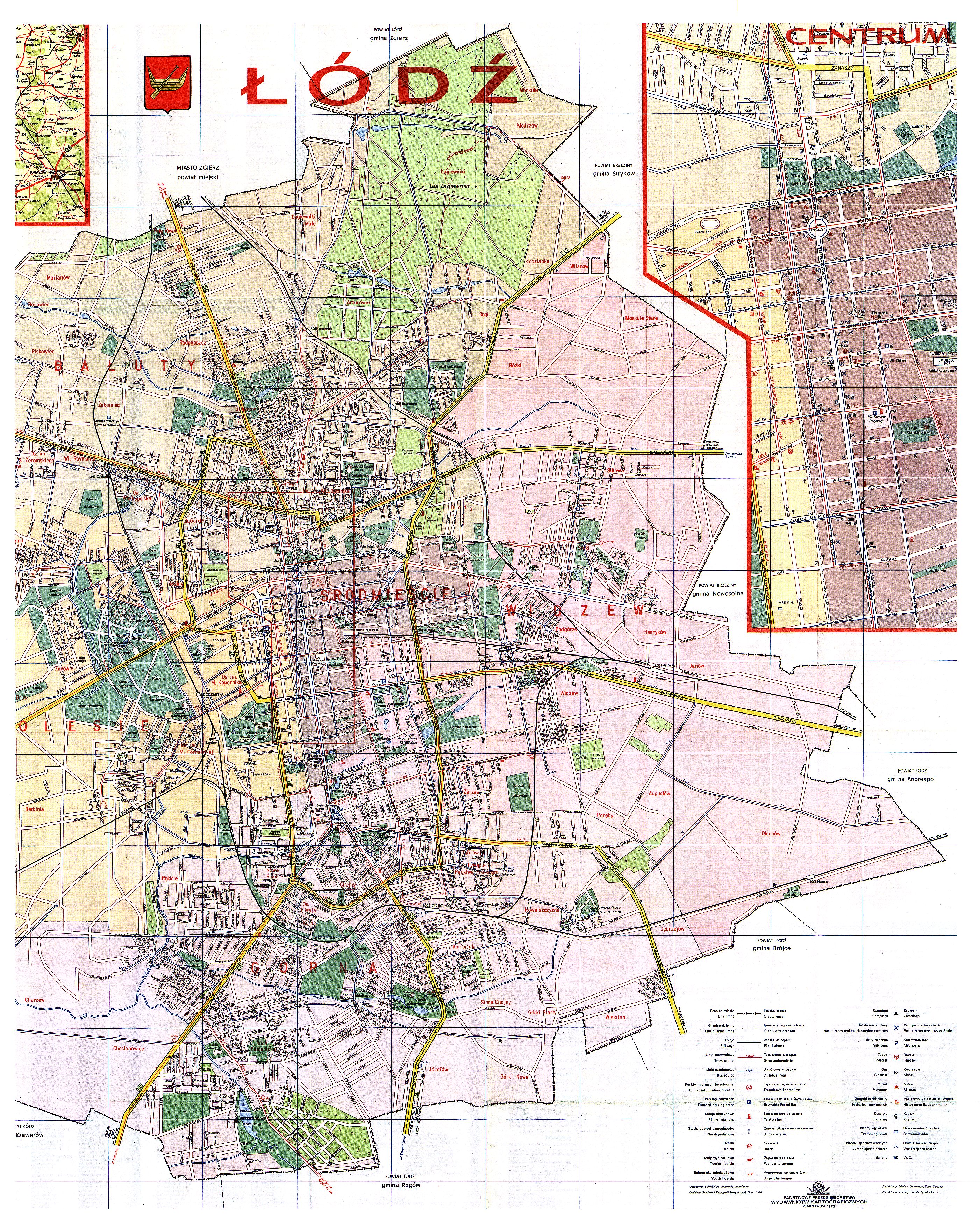 Mapy - plan miasta ŁÓDŹ 1974 ROK.jpg